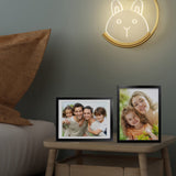 Egofine 12x16 Picture Frame Black Covered by Plexiglass Made of Solid Wood, Display Pictures 9x12 and 11x14 with Mat or 12x16 Without Mat for Table Top and Wall Mounting Egofine