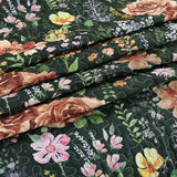 WONGS BEDDING Green Quilt Set King Size, 3 Piece Red Floral Leaves Pattern Botanical Bedding Set, Soft Lightweight Microfiber Bedspread Coverlet with 2 Pillowcases for All Season (104"x90") WONGS BEDDING