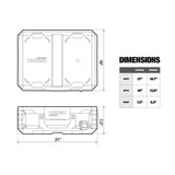 ToughBuilt StackTech Lockable Tool Box, Durable Plastic Storage Organizer, Black ToughBuilt