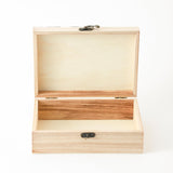 Xhqsulsclac 8 PCS Unfinished Wooden Box,6.6X5.1X3.1 in Small Keepsake Box Jewelry Storage Handmade DIY Wooden Boxes Hinged Cover with Front Clasp Xhqsulsclac