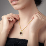 9 Pieces Sublimation Blank Necklace Rhinestone Bezel Pendant Trays with Lobster Clasps Chains 9 Pieces Sublimation Blank Disc 9 Pieces 0.98 Inch Double Side Tape Pendant Trays for Jewelry Making Hicarer