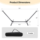 ONCLOUD 9 FT Hammock Stand Only, Heavy Duty Adjustable Indoor Outdoor Space Saving Steel Stand with Carrying Case, Universal Hammock Stand with 450 Pounds Capacity for Garden, Yard, Patio, Black ONCLOUD