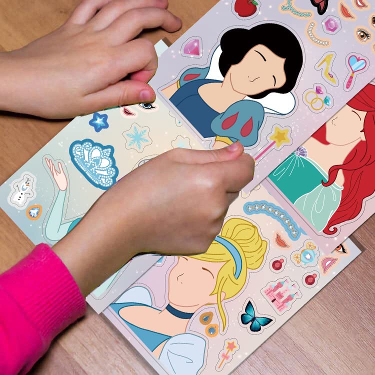 Princess Stickers for Kids - 24 Sheets Make Your Own Princess, Girls Make a Face Stickers, Classroom Rewards, Art Craft Party Supplies Dovipta