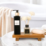 DEBETOOL Acacia Wood Riser Soap Tray,Wood Pedestal Soap Dish for Kitchen Counter Sink Stand,Natural Acacia Wooden Pedestal Tray for Bathroom Soap and Kitchen Soap Bottles,Plant DEBETOOL