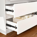 Homsee 12 Drawers Double Dresser, Modern Wood Dresser Chest of Drawers with Large Storage Space for Bedroom, White (63”L x 15.7”W x 31.9”H) Homsee