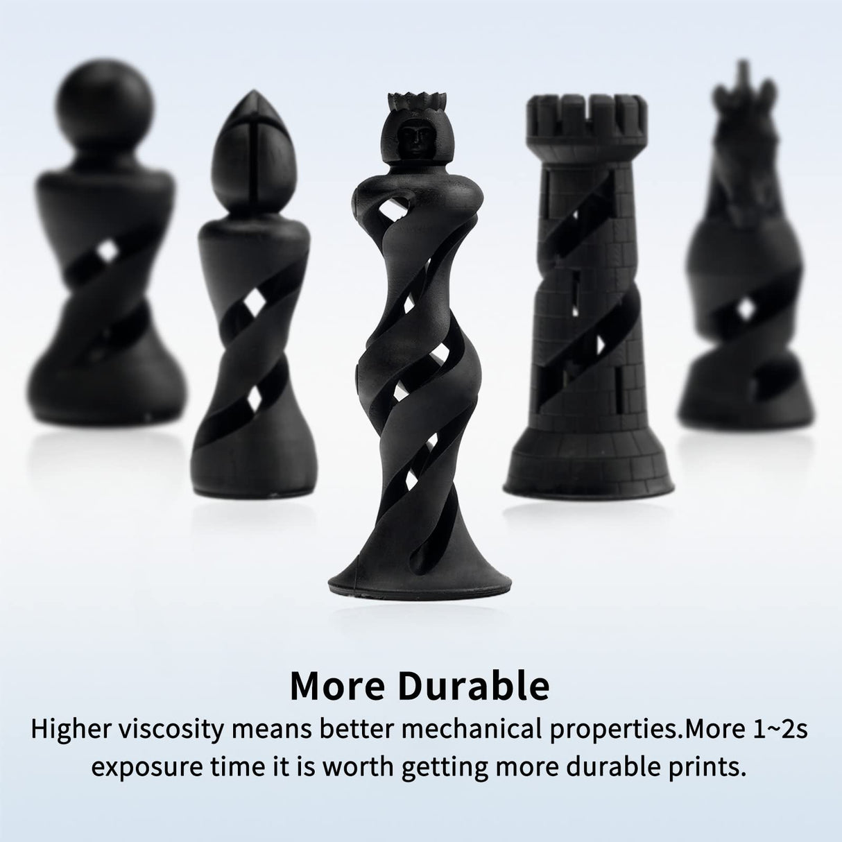 Chitu Systems Conjure Tough Resin 3D Printer Resin Non-Brittle and Durable,Highly Toughness Low Shrinkage 405nm UV-Curing Resin Standard Photopolymer Resin for DLP/LCD/mSLA 3D Printer (Black, 1000g) chitu systems