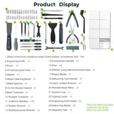 Creality 3D Printer Tools Kit, 74 Pcs in 1 3D Printing Tool Wrap Kit Assembly/Removal/Finishing/Filament Cutting Set with Nozzle Cleaning Kit 3D Printer Accessories for All FDM 3D Printers Creality