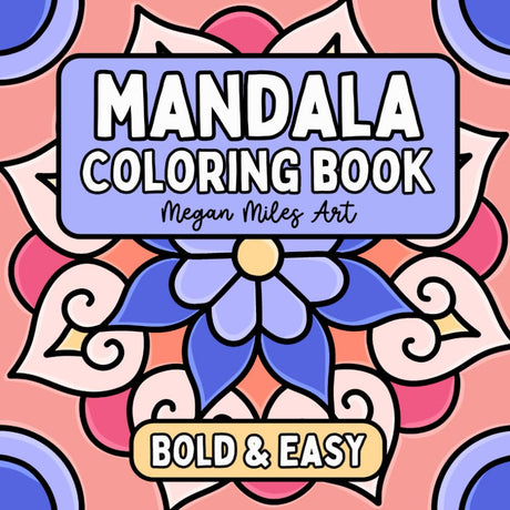 Mandala Coloring Book: Simple Designs with Bold Lines for Stress Relief and Relaxation (Bold & Easy Coloring Books) WoodArtSupply