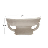 Creative Co-Op Stoneware Bowl w Reactive Glaze, White Creative Co-Op