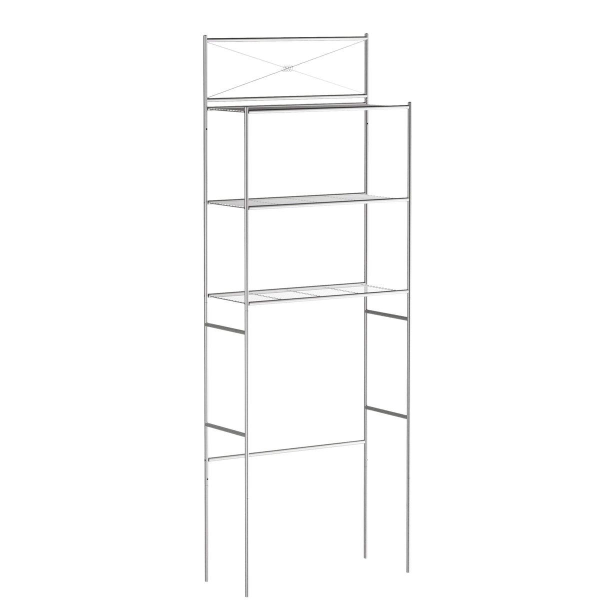 Zenna Home 2523NN Over the toilet storage, 23.25 x 64.7, Satin Nickel Zenna Home