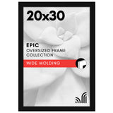 Americanflat 20x30 Poster Frame with Polished Plexiglass - Black Picture Frame - Wide Photo Frames Made of Engineered Wood for Vertical or Horizontal Wall Display - Epic Collection - Black Americanflat