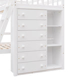 Twin Over Full Bunk Bed with Storage Drawers and Shelves by Harper & Bright Designs Harper & Bright Designs