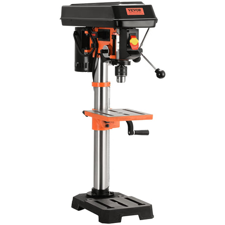 VEVOR 12 in Benchtop Drill Press, 5 Amp 120V, Variable Speed Cast Iron Bench Drill Press, 12 in Swing Distance 0-45° Tiltling Worktable with Laser Work Light, Tabletop Drilling Machine for Wood Metal VEVOR