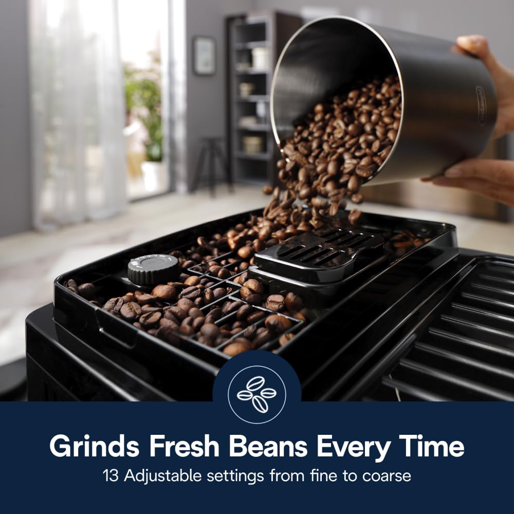 De'Longhi Magnifica Start Automatic Espresso Machine with Manual Milk Frother, Black De'Longhi