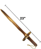 Adventure Awaits! Wooden Toy Sword for Kids | 2 Pack | Burnt Finish for a Rustic Look | Lightweight and Durable for Imaginative Kids | Set of 2 Adventure Awaits!