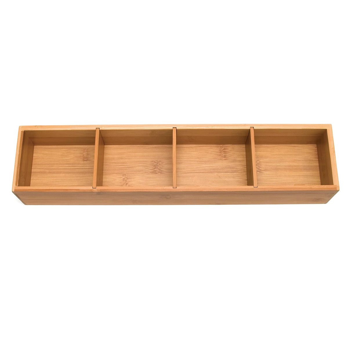 Lipper International 8884 Bamboo Wood 4-Part Drawer Organizer with Removable Dividers, 17-1/2" x 4" x 2-1/2" Lipper International