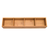 Lipper International 8884 Bamboo Wood 4-Part Drawer Organizer with Removable Dividers, 17-1/2" x 4" x 2-1/2" Lipper International