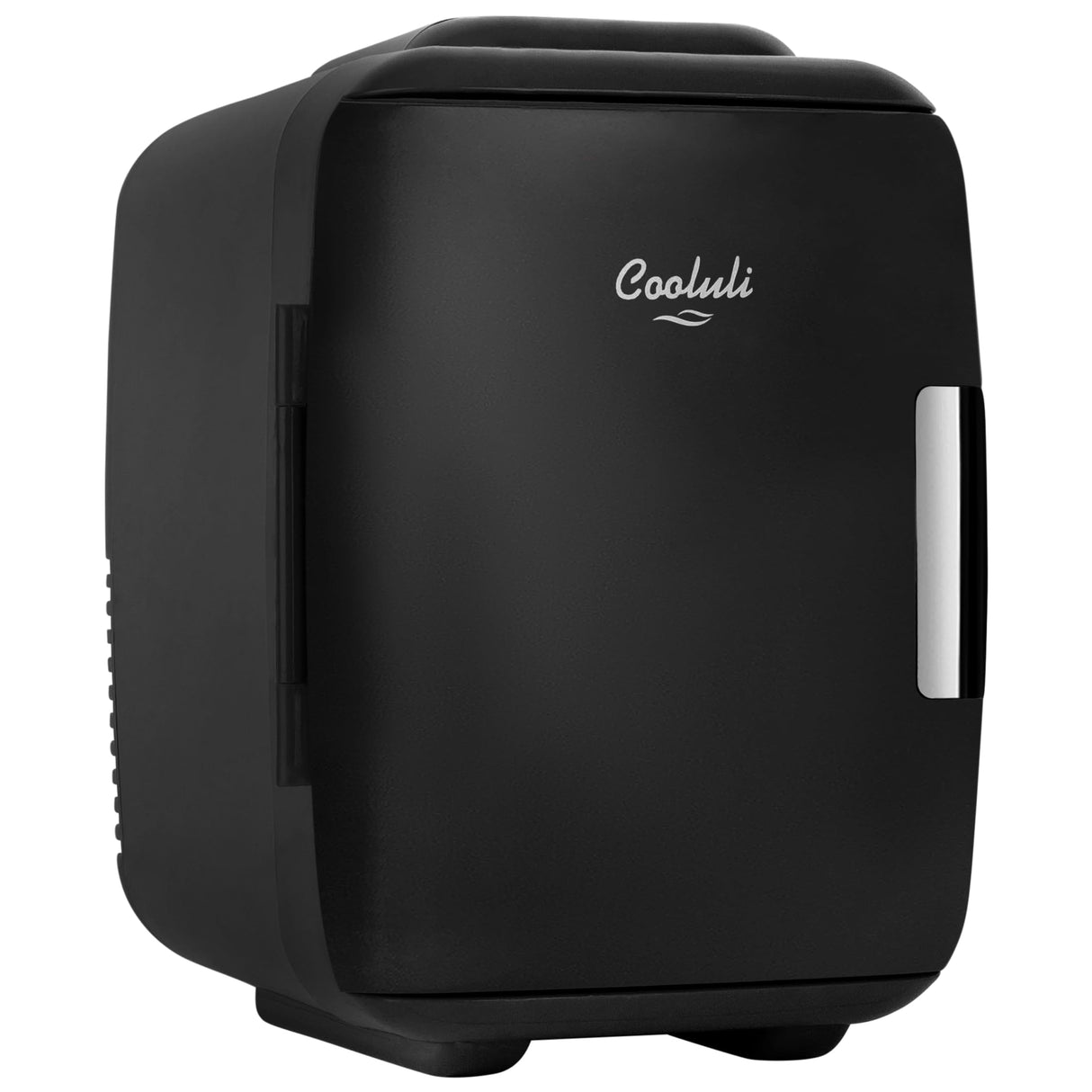 Cooluli Mini Fridge for Bedroom - Car, Office Desk & Dorm Room - Portable 4L/6 Can Electric Plug In Cooler & Warmer for Food, Drinks, Skincare Beauty & Makeup - 12v AC/DC & Exclusive USB Option, Black Cooluli