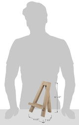 Red Co. 12.5" Tall Natural Wood Tabletop Tripod A-Frame Display Easel Stand and Art Holder, Distressed Brown Red Co.