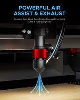 OMTech K40+ 40W CO2 Laser Engraver, 12"x8" Desktop Laser Cutter & Engraving Machine for Home Use, LightBurn Compatible LightBurn & LaserGRBL Compatible Laser Head Air Assist Water Pump OMTech