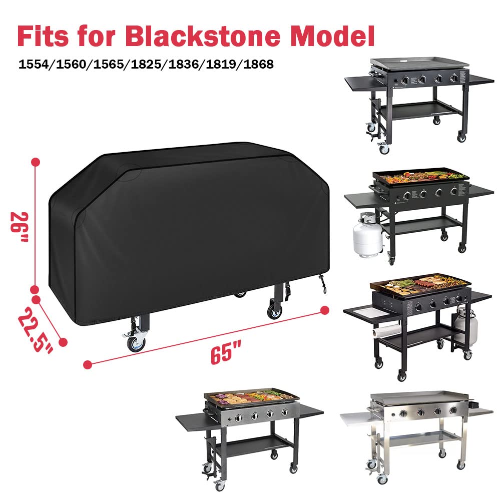 iCOVER 36 inch Griddle Cover for Blackstone, Waterproof Lightweight Polyester Barbecue Protection Flat Top Gas Grill Covers for 36" Griddles Cooking Station for Camp Chef i COVER