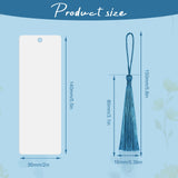 Fumete 30 Pieces Sublimation Blank Bookmark Heat Transfer Metal Aluminum DIY Bookmark with Hole and Colorful Tassels for Crafts, Birthday Wedding, Sublimation Blank Keychains, Single Sided Printing Fumete