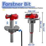 Mesee Hinge Jig Drill Bits Set 35mm Forstner Bit with Door Hinge Hole Jig Template Concealed Hinge Hole Drill Guide Locator Woodworking Cabinet Hinge Boring Jig Hole Cutter Positioner Tool Kit Mesee