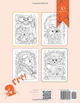 Motivational Swearing CATS: stress relief, relaxation and motivation | coloring book for adults WoodArtSupply