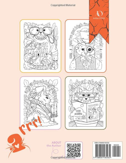 Motivational Swearing CATS: stress relief, relaxation and motivation | coloring book for adults