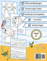 Ocean Animals Coloring Book: For Kids age 2-7 , 8.5 x 11 Inch (21.59 x 27.94 cm) (Educational Kids Coloring Books) WoodArtSupply