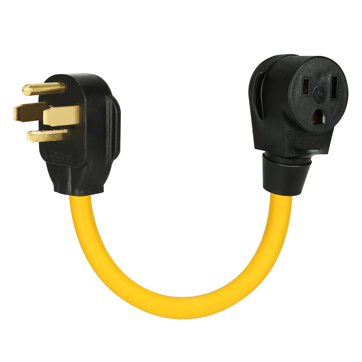 PLIS NEMA 14-30P Male to 6-50R Female Outlet Receptacle Generator Welder Dryer EV Charger Power Cord Adapter, Heavy Duty STW 10AWG 3C 250V/125V 30AMP 1.5FT PLIS