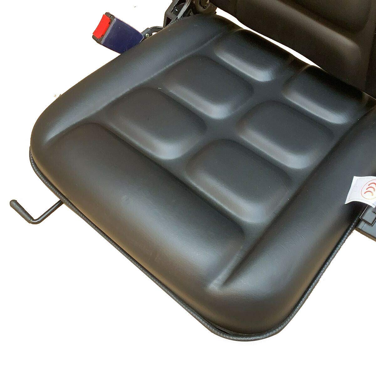CDZHLTG Universal Forklift Seat Waterproof Forklift Suspension Seat with Safety Belt Adjustable Forklift Seat for Tractor Loader Excavator Forklift Black CDZHLTG