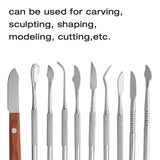 Wax Carving Tools - 10PCS Stainless Steel Wax Carvers Set Sculpture Chisel Tools Double-Ended Pottery and Polymer Clay Tools and Carrying Case LVCHEN