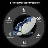 MYTHIA A303 Massage Chair iRest System, Full Body with Heat, Zero Gravity, 53.15" SL Track Shiatsu Recliner with Auto Body Scan, Bluetooth Speakers, Footrest Calfrest Extension (Black) MYTHIA