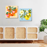 4 Pack Framed DIY Paint by Numbers Kit for Adults Beginner,Fruit Oil Painting Easy Paint by Number with Canvas,Acrylic Paint Kit Arts and Crafts for Adults for Decor 8x8inch Canrichshop