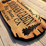Personalized Cabin Sign Outdoor Wooden Sign Lake House Welcome Sign Rustic Decor Benchmark Signs And Gifts