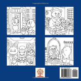 Cute & Cozy Christmas Movie Scenes Coloring Book for Adults and Teens: Favorite Festive Film Moments with a Fuzzy, Furry Twist (Cute & Cozy Christmas Coloring) WoodArtSupply