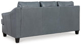 Signature Design by Ashley Genoa Contemporary Leather Match Sofa, Blue Signature Design by Ashley