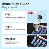 Faslvink Compatible 522 Black Ink Bottles ET-2800 ET-4800 ET-2400 ET-2803 Ink Refill Replacement for Epson 522 Ink Refill Bottles Black Use for Ecotank ET-2720 ET-4810 ET-2840 ET-4700 Printer (3-Black Faslvink