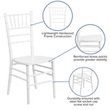 Flash Furniture HERCULES Series White Wood Chiavari Chair Flash Furniture