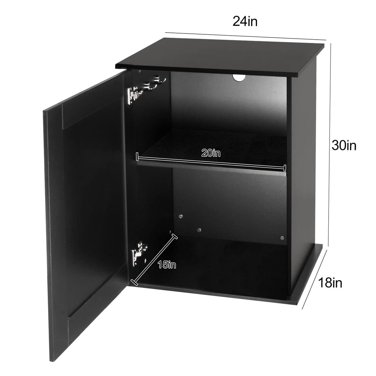 REPTIZOO Reptile Terrarium Stand Wooden Terrarium Cabinet with Storage and Adjustable Shelf, Reptile Tank Stand for 24”Wx18”D Terrarium, Aquarium Stand Fish Tank Stand (Stand Only) REPTIZOO