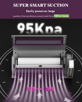 Mesliese Vacuum Sealer Machine, 95kPa 140W One Hand Operation Food Sealer, Double Seal Strip with Build-in Cutter & Countdown Display, 2 Bag Rolls, 5PCS Pre-cut Bags, PULSE & Marinate Enabled Mesliese