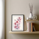 QAZWSX Spring Cherry Blossom Trees with Pink Flowers Diamond Painting Kits for Adults, Spring Cherry Blossom Diamond Painting, Full Drill Crystal Rhinestone Craft Kits Home Wall Decor 12x16 inch QAZWSX