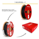 Reprapper Conductive TPU Filament 1.75mm (± 0.03mm) 2.2lb (1kg) for 3D Printer, Electro-Conductive Flexible Filament, Black RepRapper