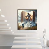 Diamond Art Painting Kits for Adults, Jesus 5D Diamond Painting Dots Art Kits for Adults Beginner, DIY Full Round Gem Crystal Art Paint by Diamond Book, Home Wall Decor 14x 14 in BYGFHLYW