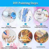 Artunion Fall Mountain Waterfall Paint by Numbers for Adults Beginner, Scenery Paint by Number Kits, DIY Oil Painting Paint by Number Kits on Canvas Arts Craft for Home Wall Decor 16x20 Inch Artunion