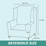 YEMYHOM 1 Piece Stretch Wingback Chair Slipcover Latest Jacquard Design Wing Chair Cover Non Slip Furniture Protector with Foam Rods for Living Room (Wing Chair, Light Gray) YEMYHOM