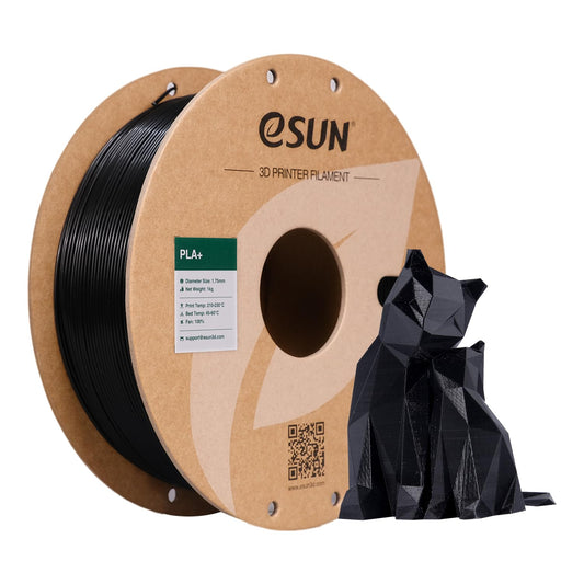 eSUN PLA+ Filament 1.75mm, 3D Printer Filament PLA Plus, Dimensional Accuracy +/- 0.03mm, 1KG Spool (2.2 LBS) 3D Printing Filament for 3D Printers, Black - WoodArtSupply