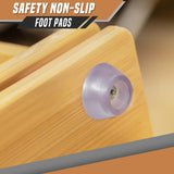 SFIHOME Bamboo Rotating Bookcase 5-Tierd Rotating Bookshelf Tower for Storage, Revolving Floor Standing Book Shelves 360 Degree Spinning Bookshelf for Living Room, Bedroom, Office and Library SFIHOME