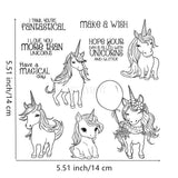 Unicorn Words I Love You Clear Stamps and Die Cuts Sets for Handmade Card Making Metal Cutting Dies Stencils Scrapbook Kit Embossing Supplies 2024-2025 Seals Template KSAVDFG